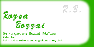 rozsa bozzai business card